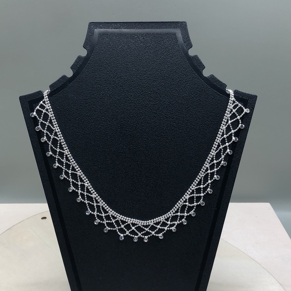 Givenchy formal crystal lace necklace choker or collar, elegant statement. - Picture 6 of 6